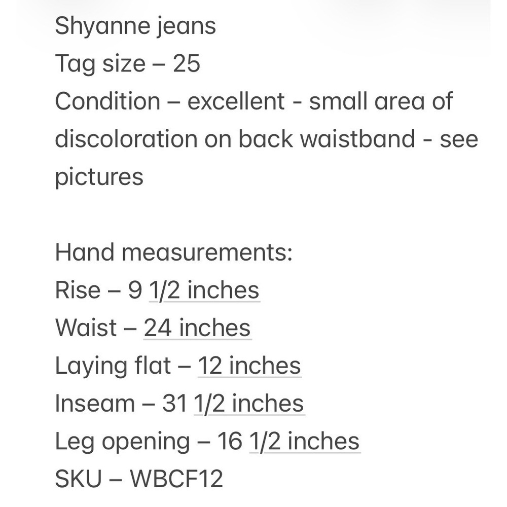 Shyanne Womens Flare Overlap Hem Rust Denim Jeans 25 Meas: 24x31.5 - Picture 9 of 9